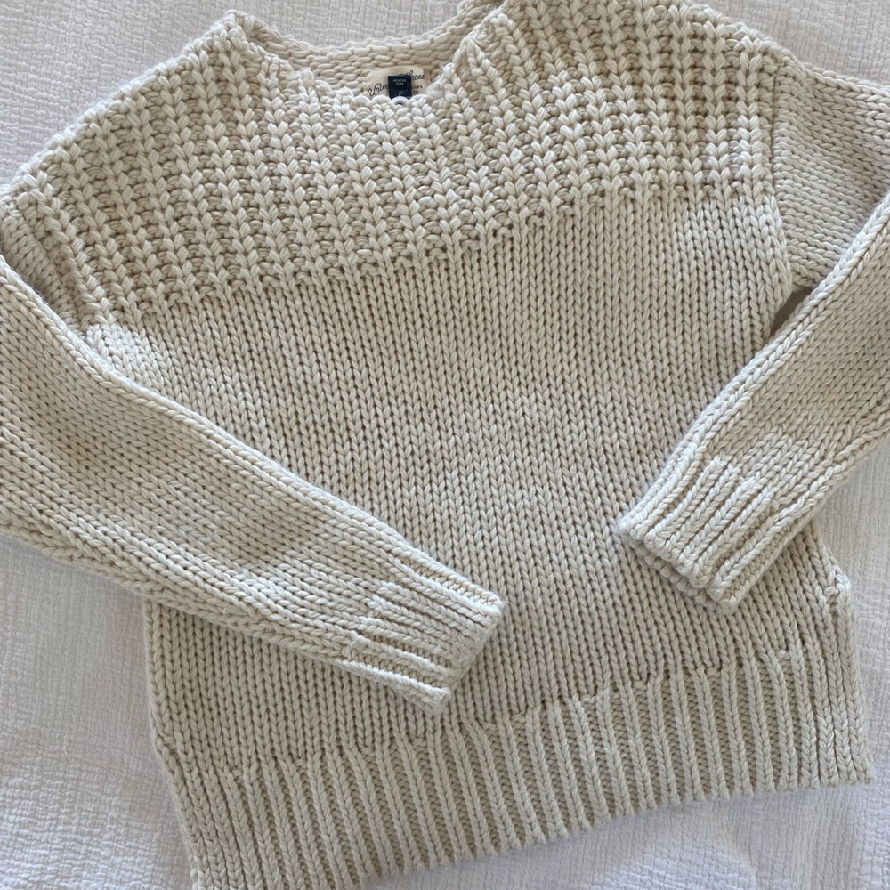 Ivory chunky knit sweater